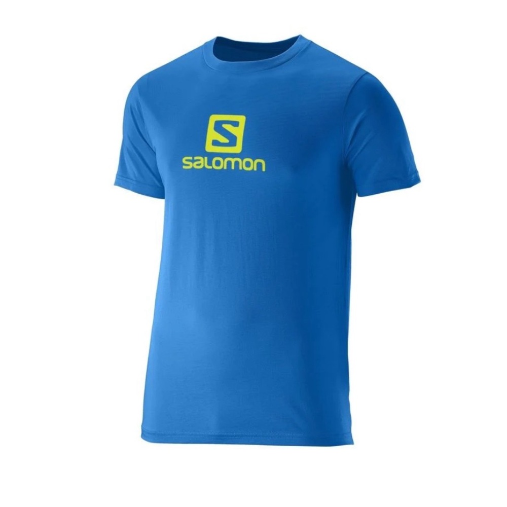 Men’s Salomon T shirt in royal blue with graphic logo